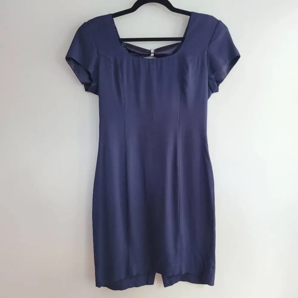 scarlett nite purple dress Scarlett Nite purple fitted casual dress size 8